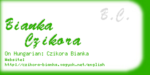 bianka czikora business card